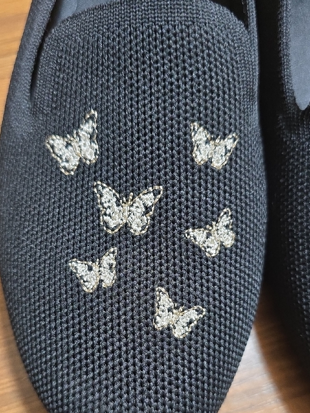 Vivaia Audrey Round-Toe Butterfly Embroidered Loafers - Picture 2 of 12